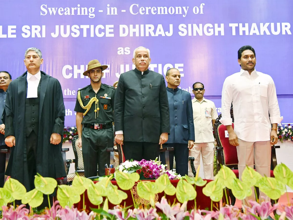 AP High Court CJ Justice Dhiraj Singh Thakur Oath Event Photos - Sakshi