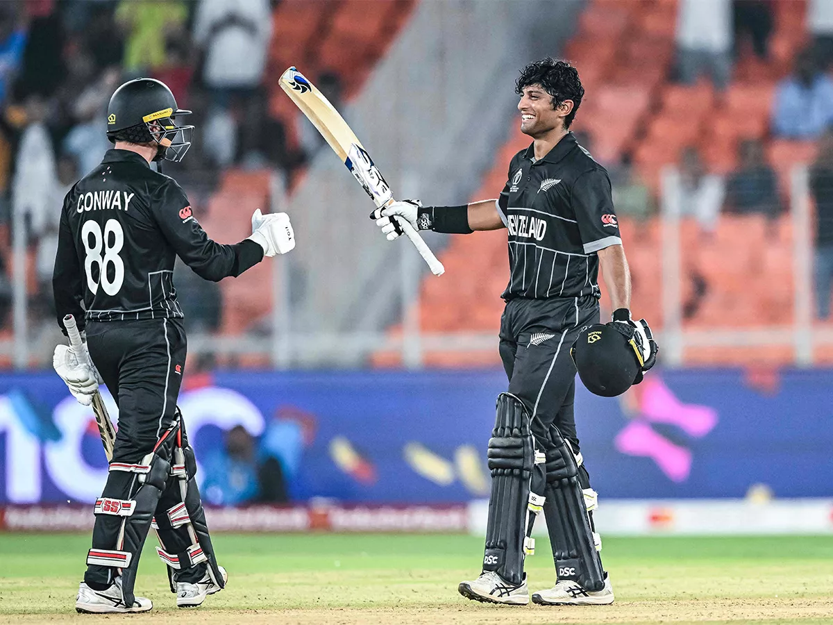 England and New Zealand at the Narendra Modi Stadium in Ahmedabad - Sakshi