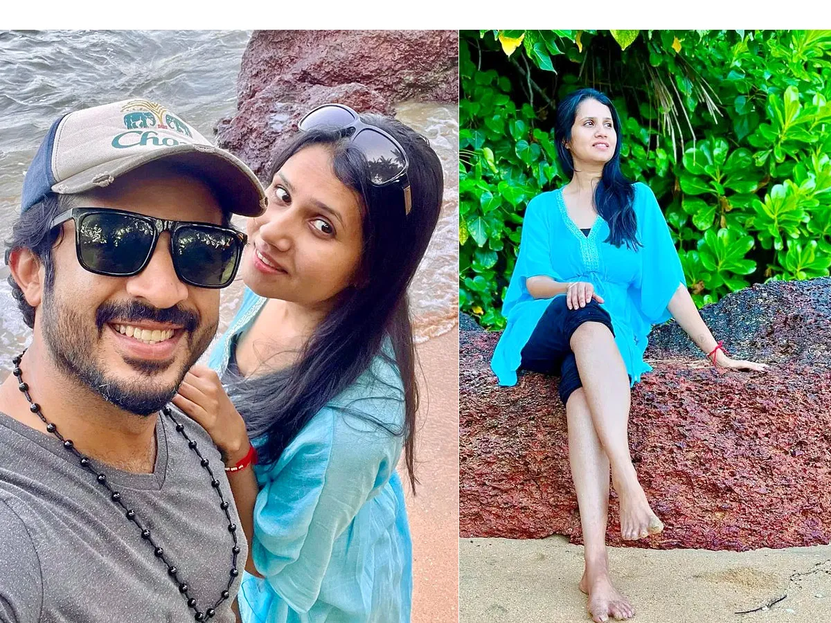 Anchor Ravi with his wife Nithya Wedding celebrations in GOa Photos - Sakshi