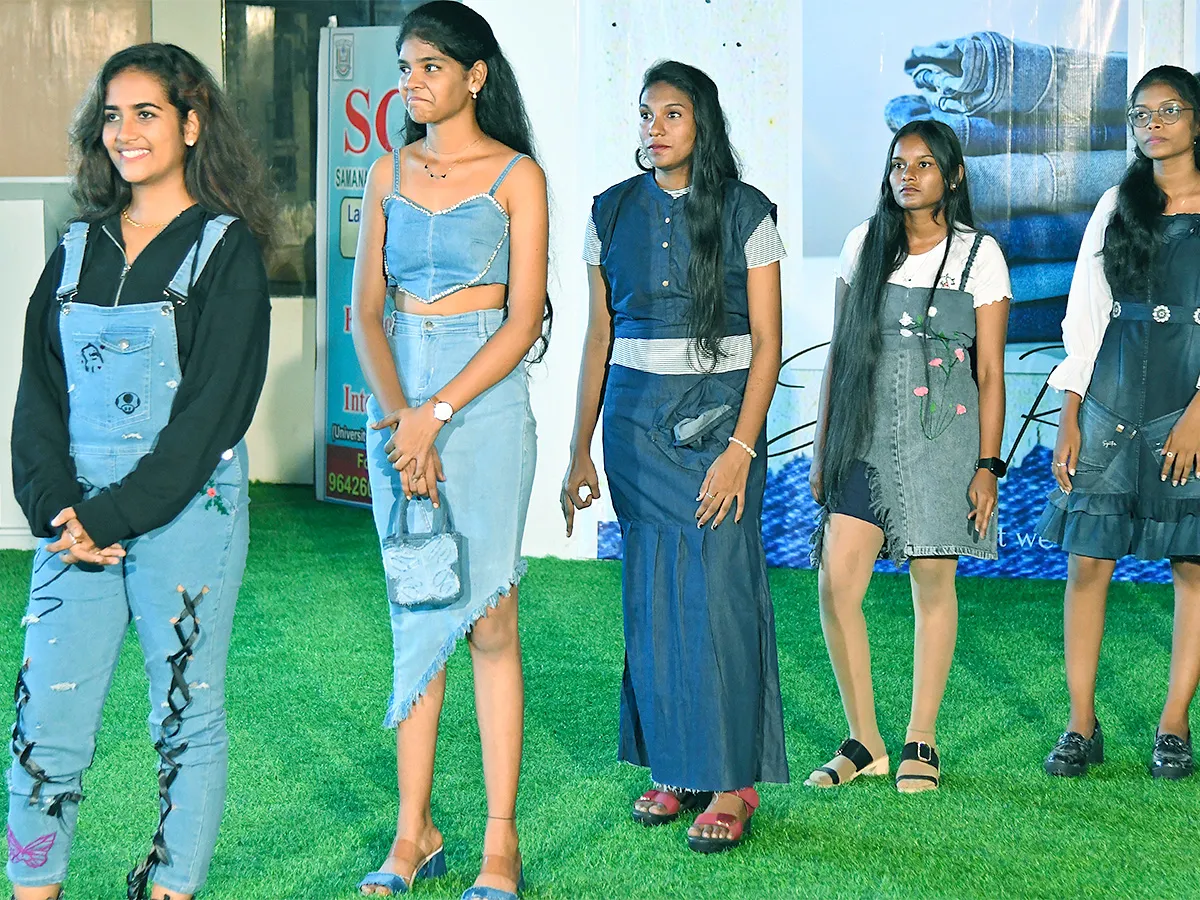 Ramp Walk in college students - Sakshi