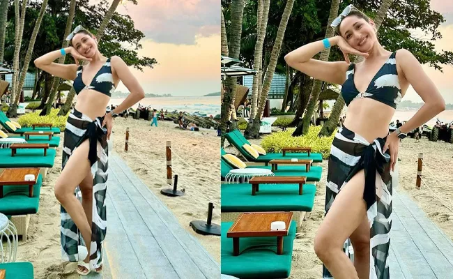 Pragya Jaiswal Beach Poses Are Unmissable Photos  - Sakshi