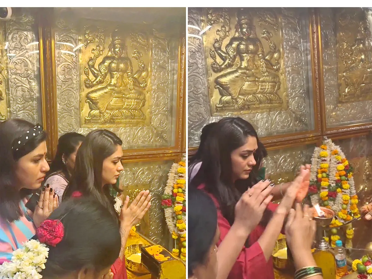 Mrunal Thakur Visit Balkampet Yellamma Temple Photos - Sakshi