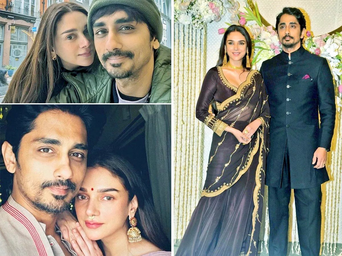 Siddharth and Aditi Rao Hydari get married in Wanaparthy temple - Sakshi