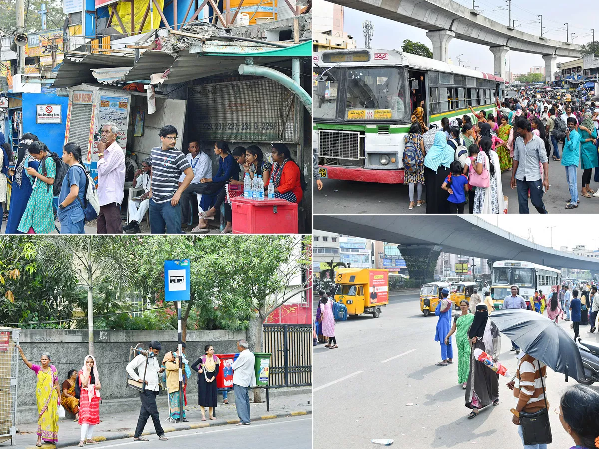 No bus stand in hyderabad - Sakshi