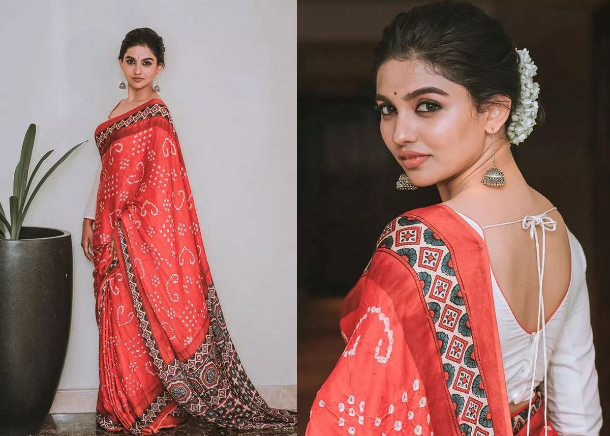 Premalu Fame Mamitha Baiju Saree Pics Goes Viral