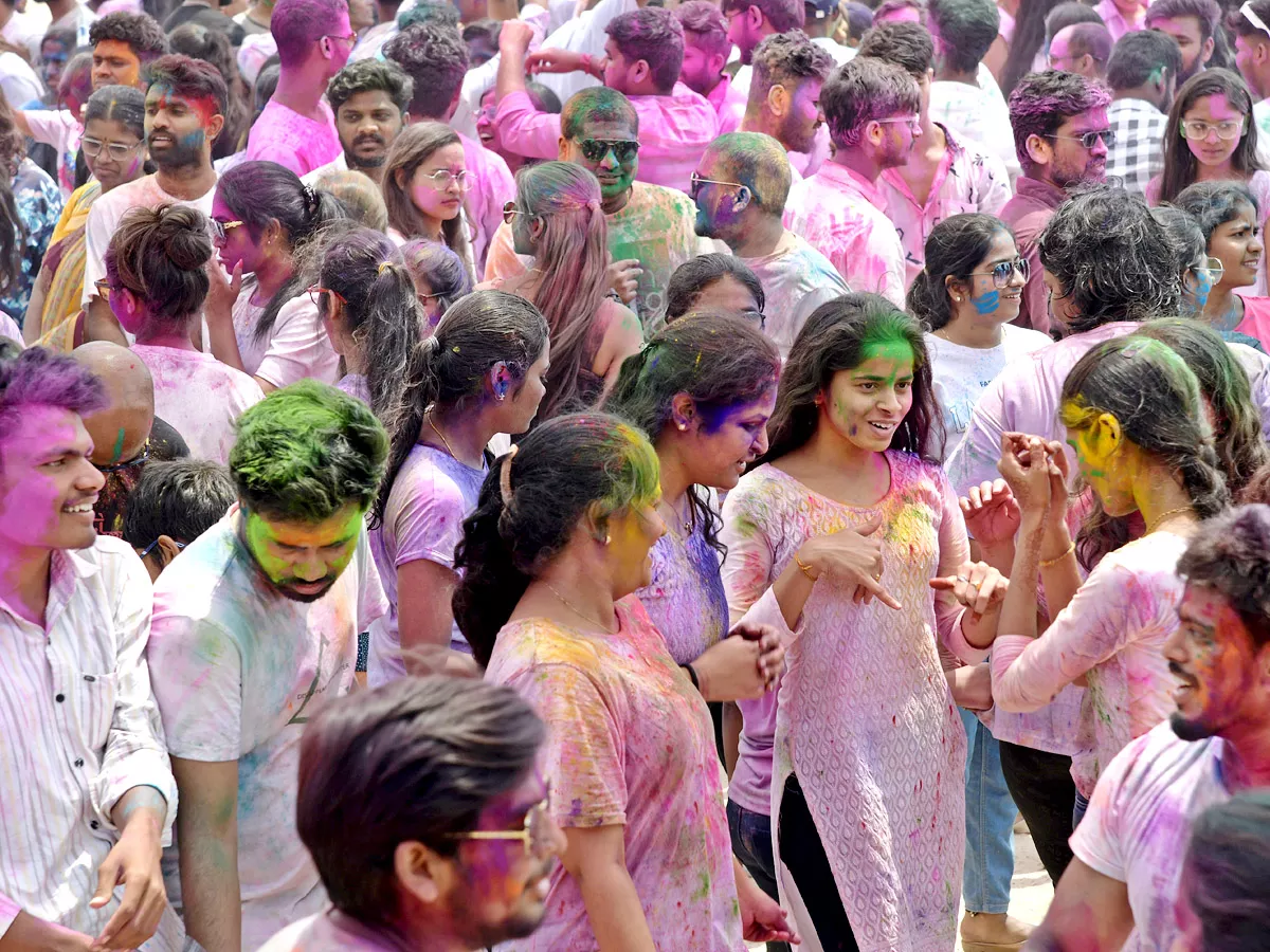 Hyderabad: Holi Celebrations at Huda Playground Photos