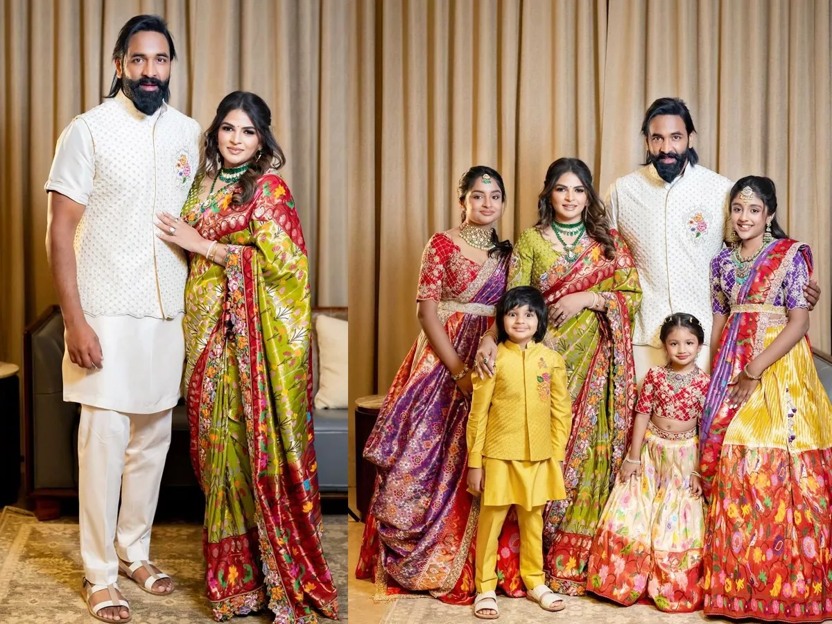 Ugadi Special Manchu Vishnu Family Photos