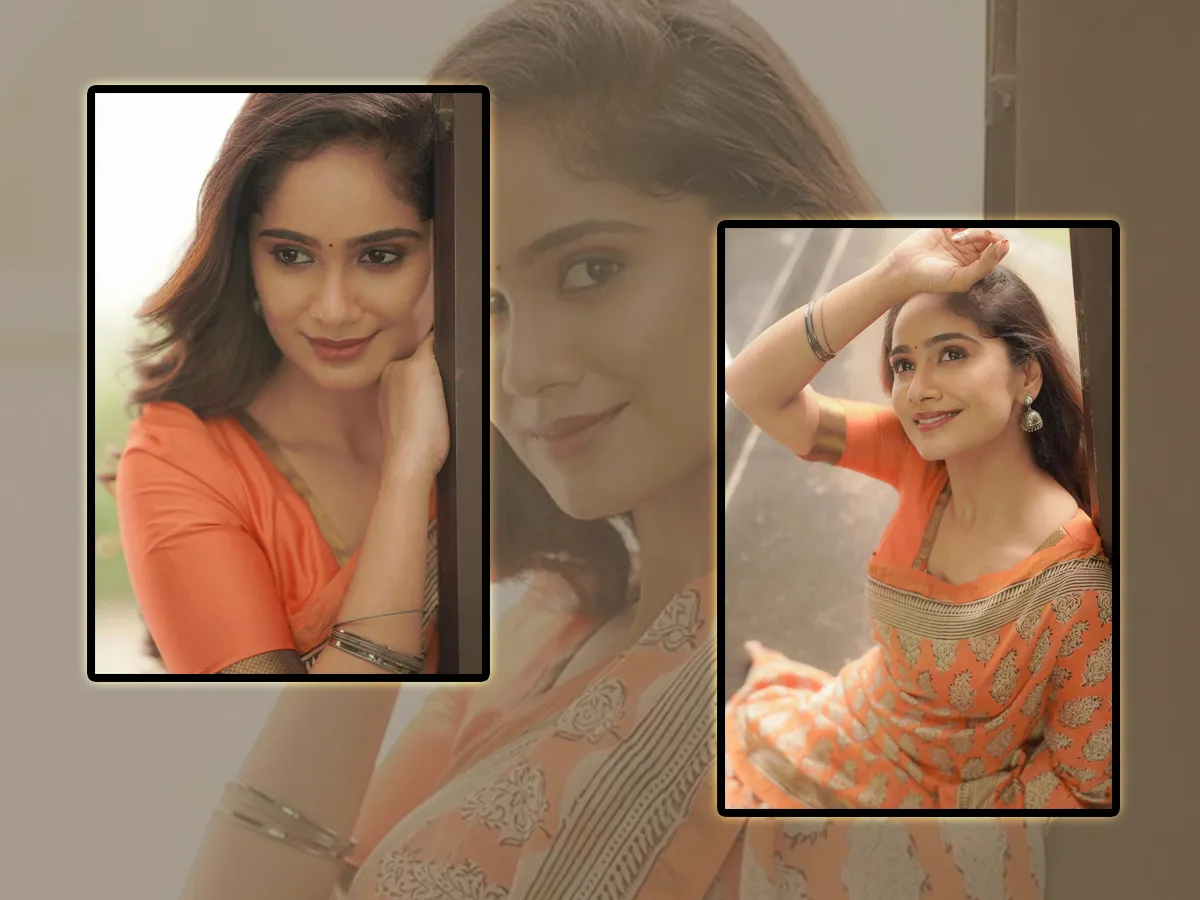 Telugu Serial Beauty Tejaswini Gowda Looks Like A Doll In Saree