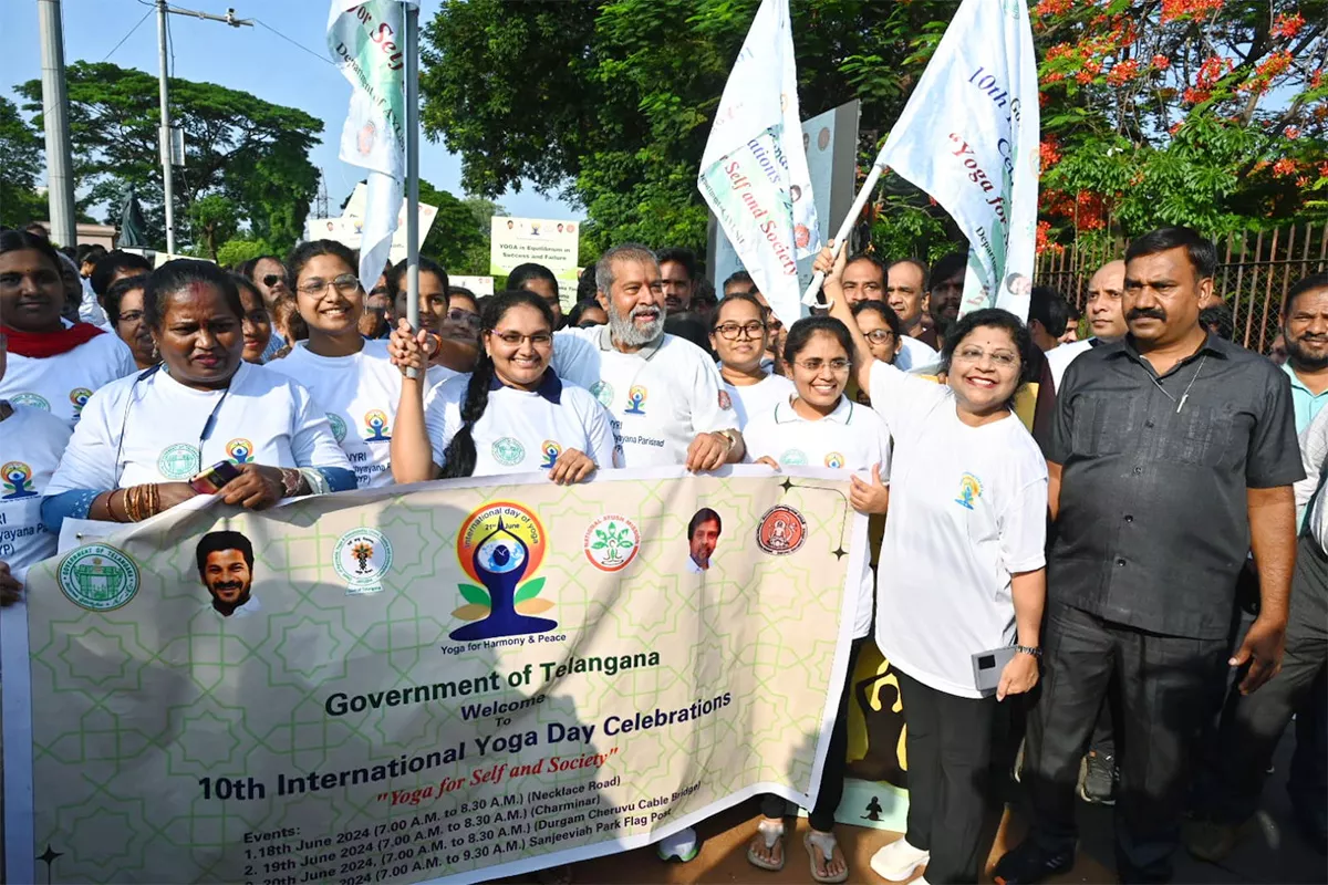 International Day of Yoga 2024 Curtain Raiser Event in Hyderabad