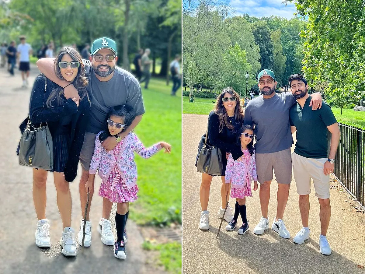 Rohit Sharma Enjoys Holiday With Wife Ritika and Daughter Samaira Photos