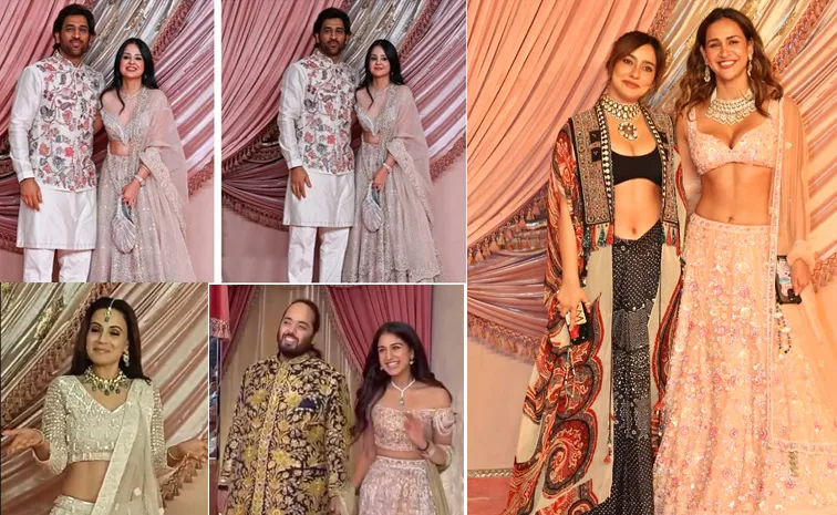 Celebreties Grand Entry At Anant Ambani And Radhika Merchant sangeet ceremony Photos