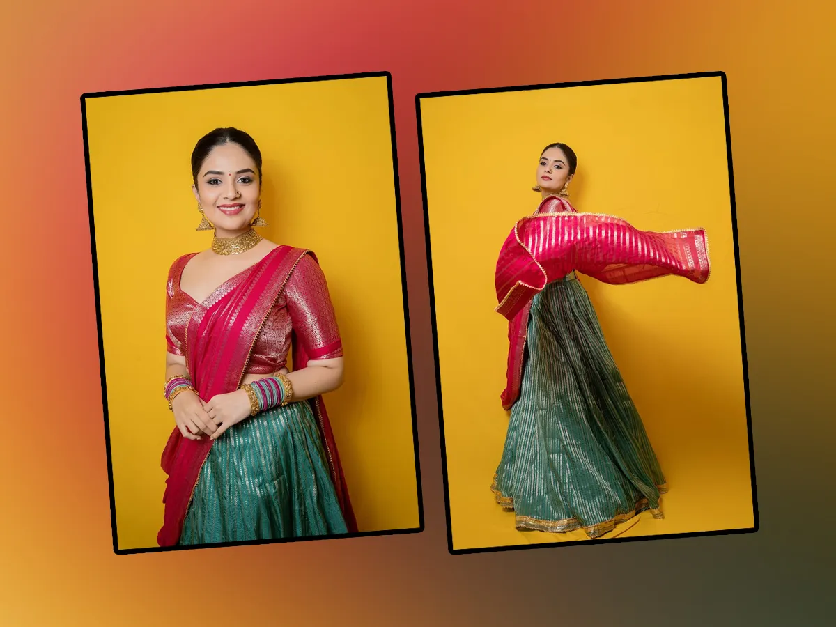 Anchor Sreemukhi Stunning Photos In Beautiful Lehenga