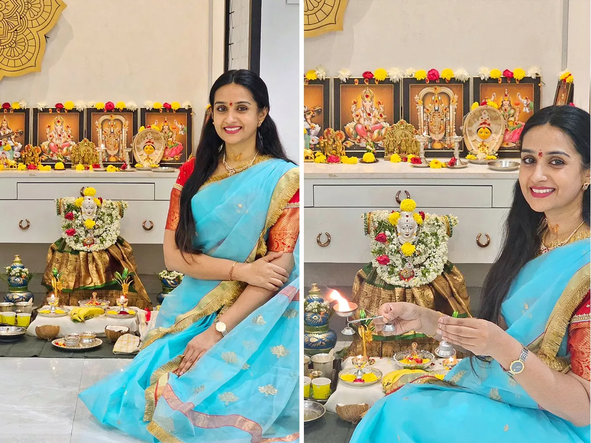 Heroine laya varalakshmi vratam pooja photos