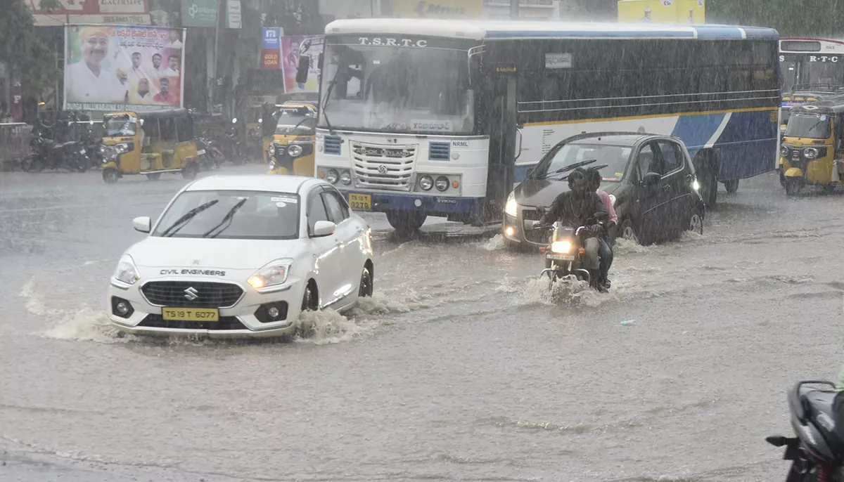 heavy rains in telangana 2024 photos