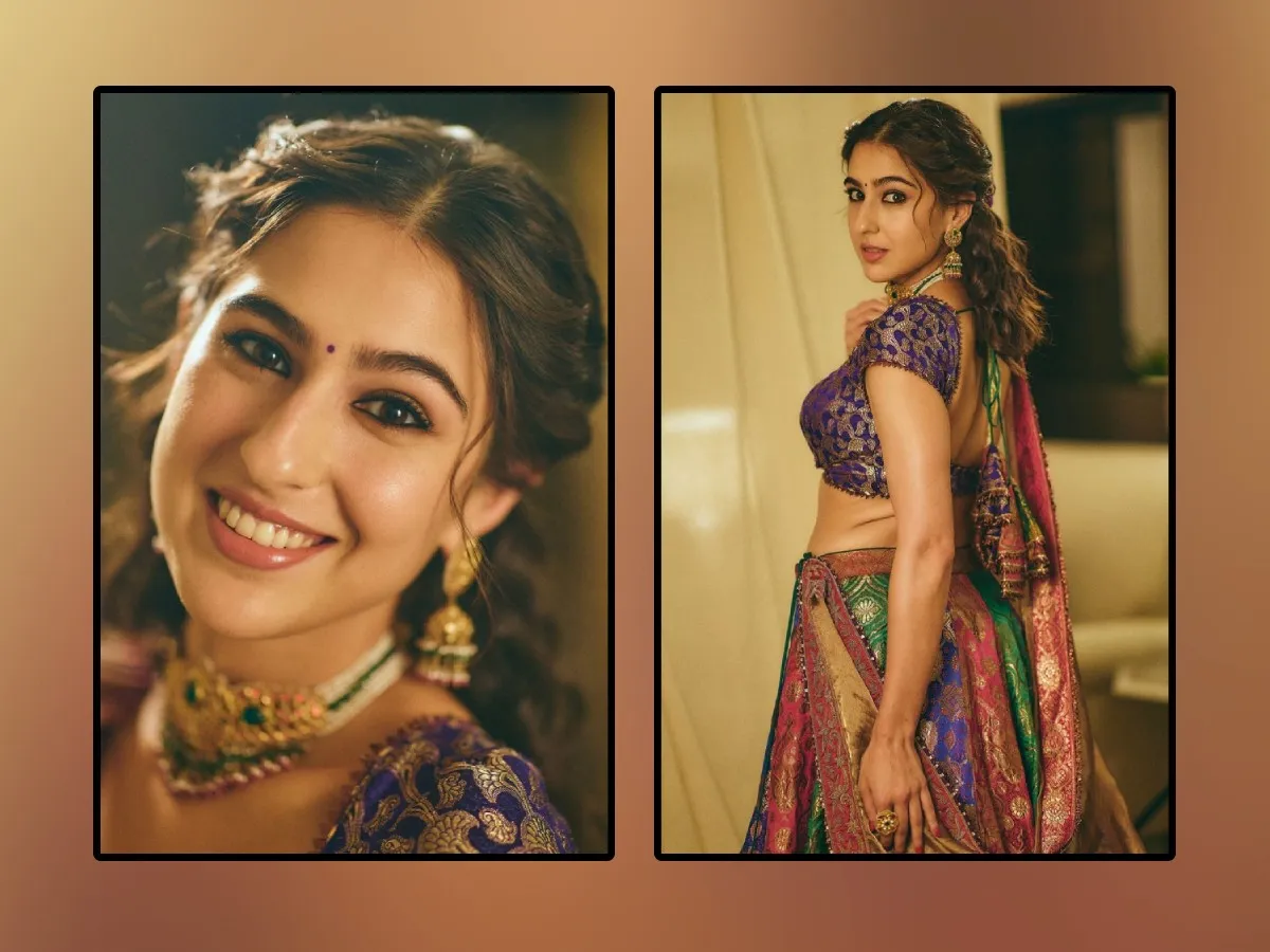 Bollywood Actress Sara Ali Khan Looks Stunning In Lehenga Photos Goes Viral