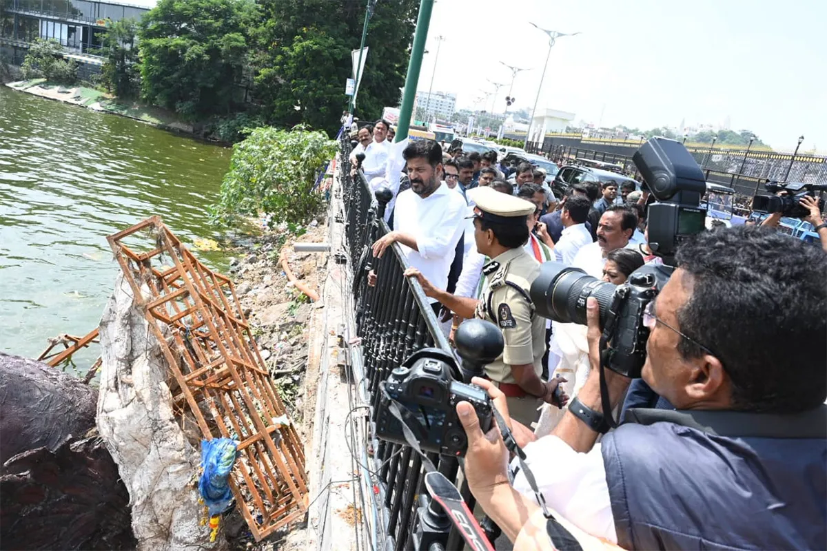 cm revanth reddy in ganesh nimajjanam at Tank Bund Road