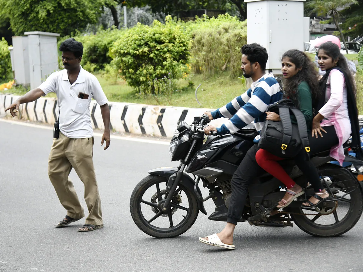 Visakhapatnam Strict Helmet Regulations Photos