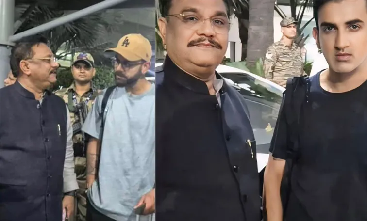 Kohli And Gambhir Clicked with BJP Leader At Delhi Airport after IND vs BAN 2024 1st Test