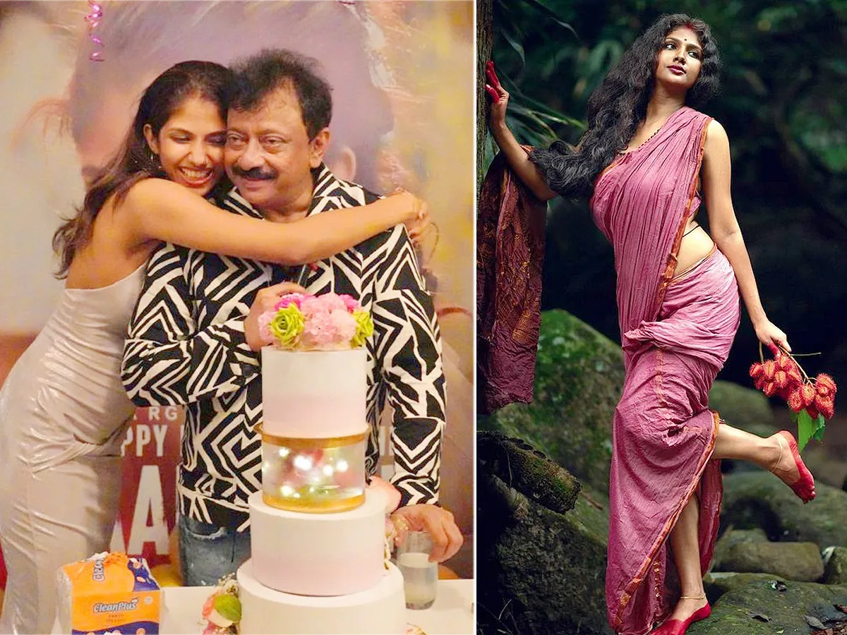 Ram Gopal Varma Celebrates SAAREE movie heroine Aaradhya Devi Birthday Celebration Photos Goes Viral