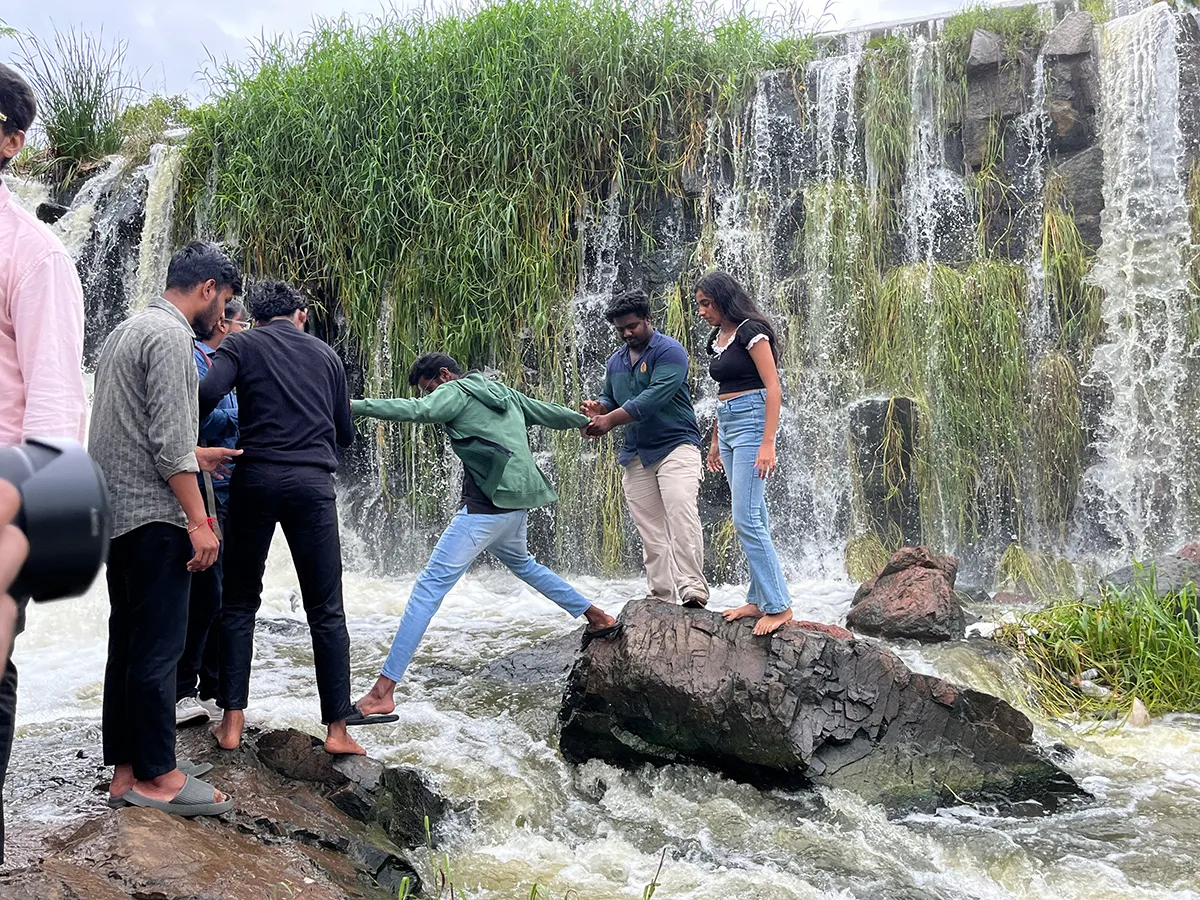 Youth Dangerously Taking Photos At Pedda Amberpet Water Falls