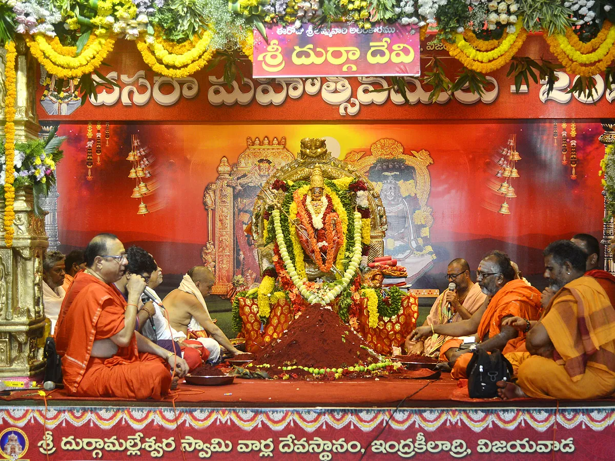 Navaratri Day 8 Alankaram, Vijayawada Kanaka Durga Devi Temple Photos