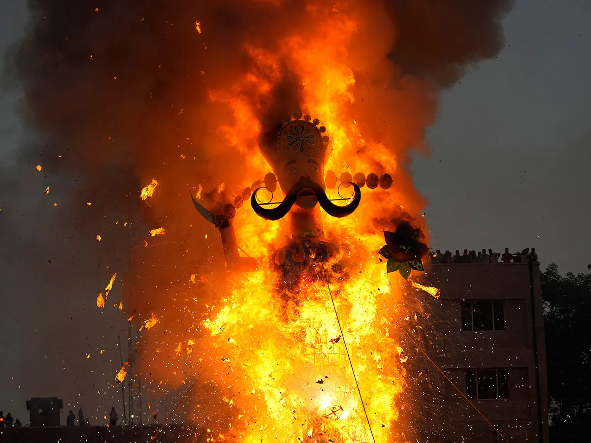 Hindu demon Ravana on the occasion of Dussehra festival