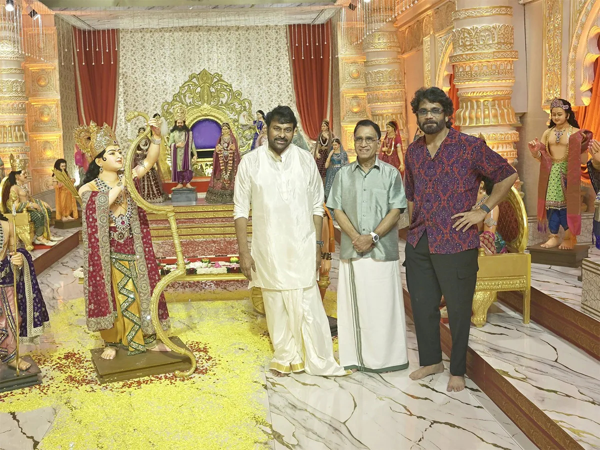 Chiranjeevi and Nagarjuna Navratri Celebrations at Kalyan Jewellers House