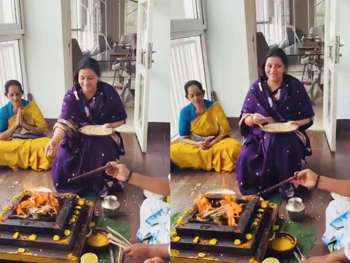 Renu Desai performes Ganapathi, Chandi homam With Son Akira Photos Goes Viral in Social Media