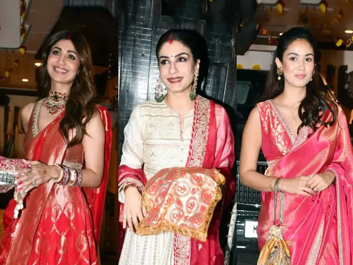 Celebrities attends to Karwa Chauth party at Anil Kapoor's home