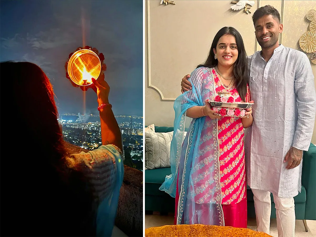 Suryakumar Yadav wife Devisha Shetty celebrated Karva Chauth festival