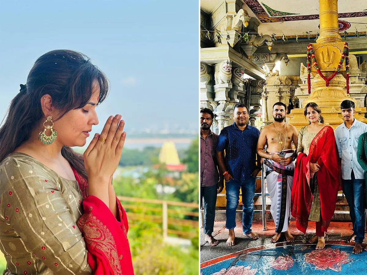 Actress Anasuya Bharadwaj at Bhadrachalam Temple