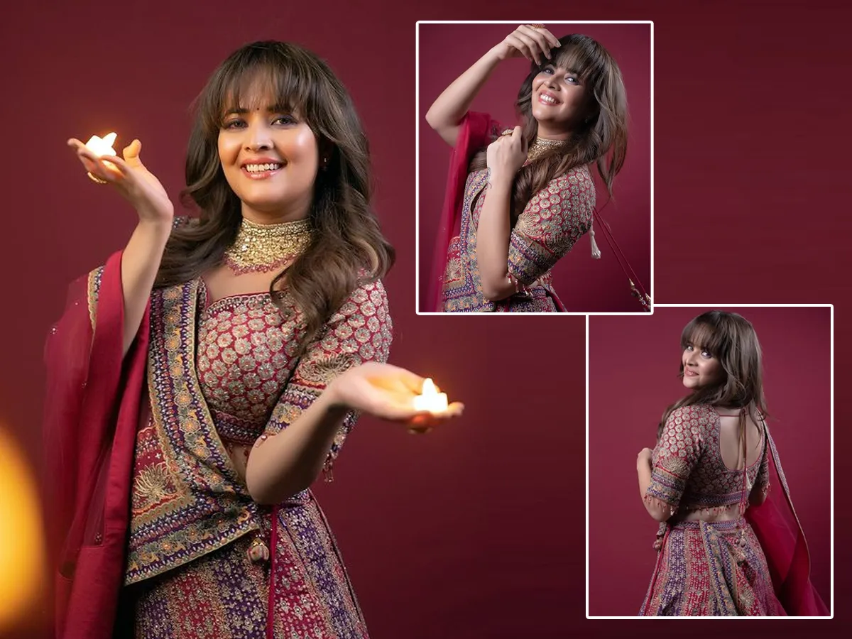 Tollywood actress Anasuya stunning Diwali look