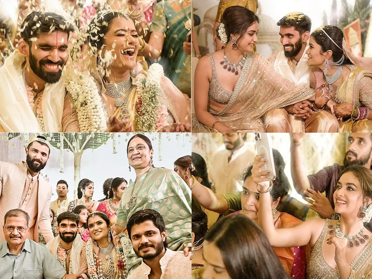 Ram Gopal Varmas Niece Shravya Varma and Badminton player Srikanth Wedding Photos Goes Viral on Social Media