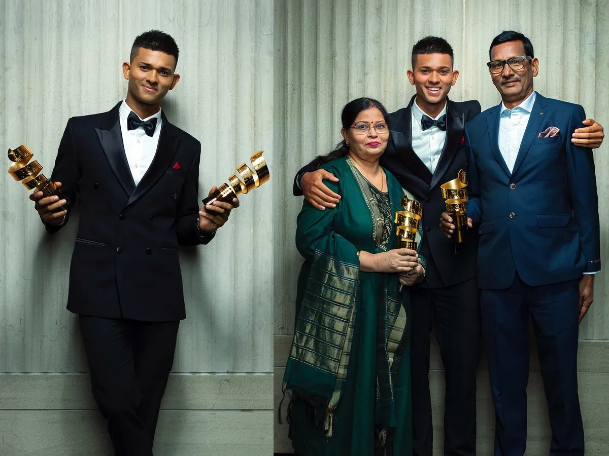 Yashasvi received the Indian Sports Honors Awards along with his parents