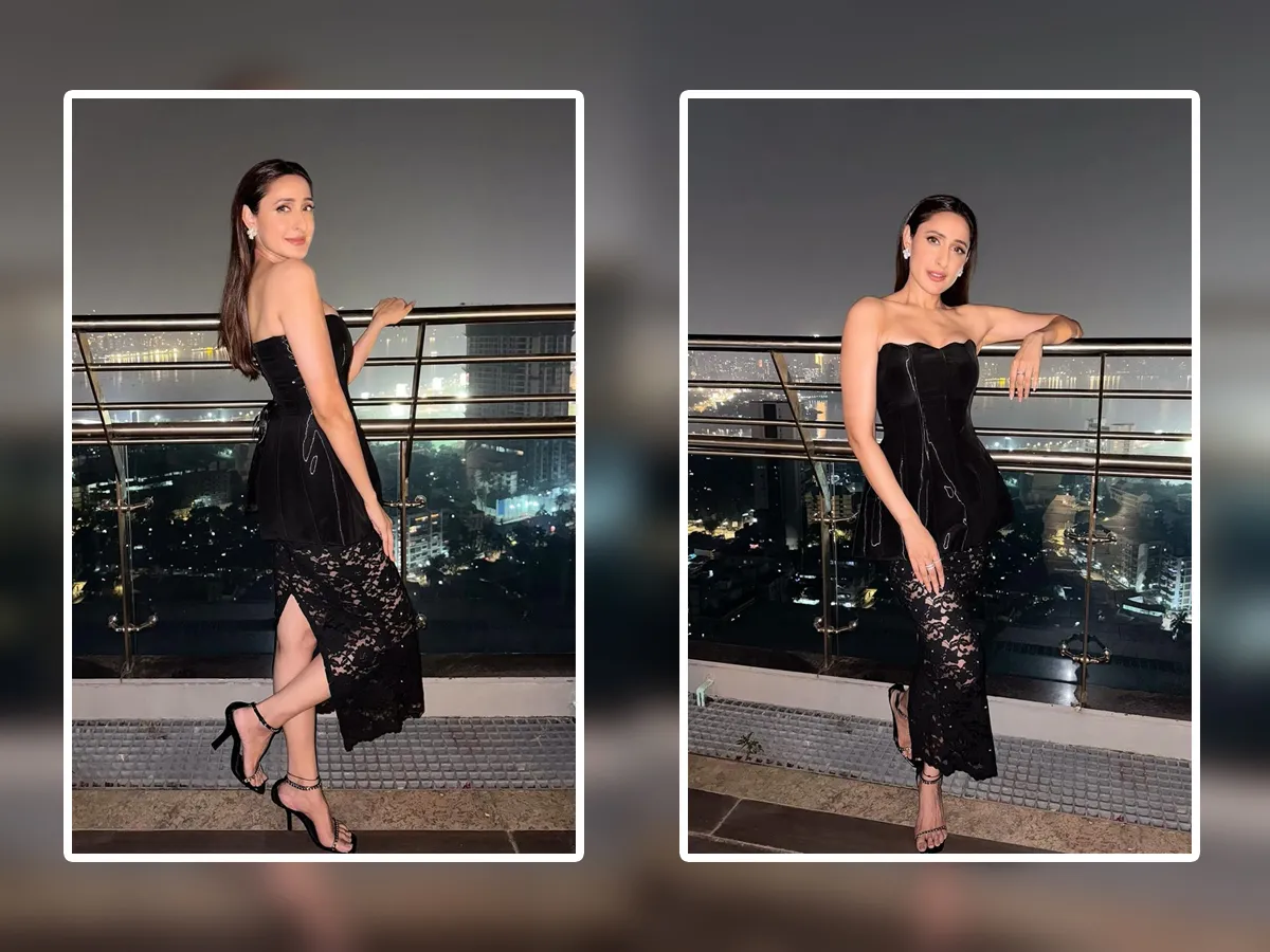 Actress Pragya Jaiswal Elegant Looks In Stylish Black Outfit