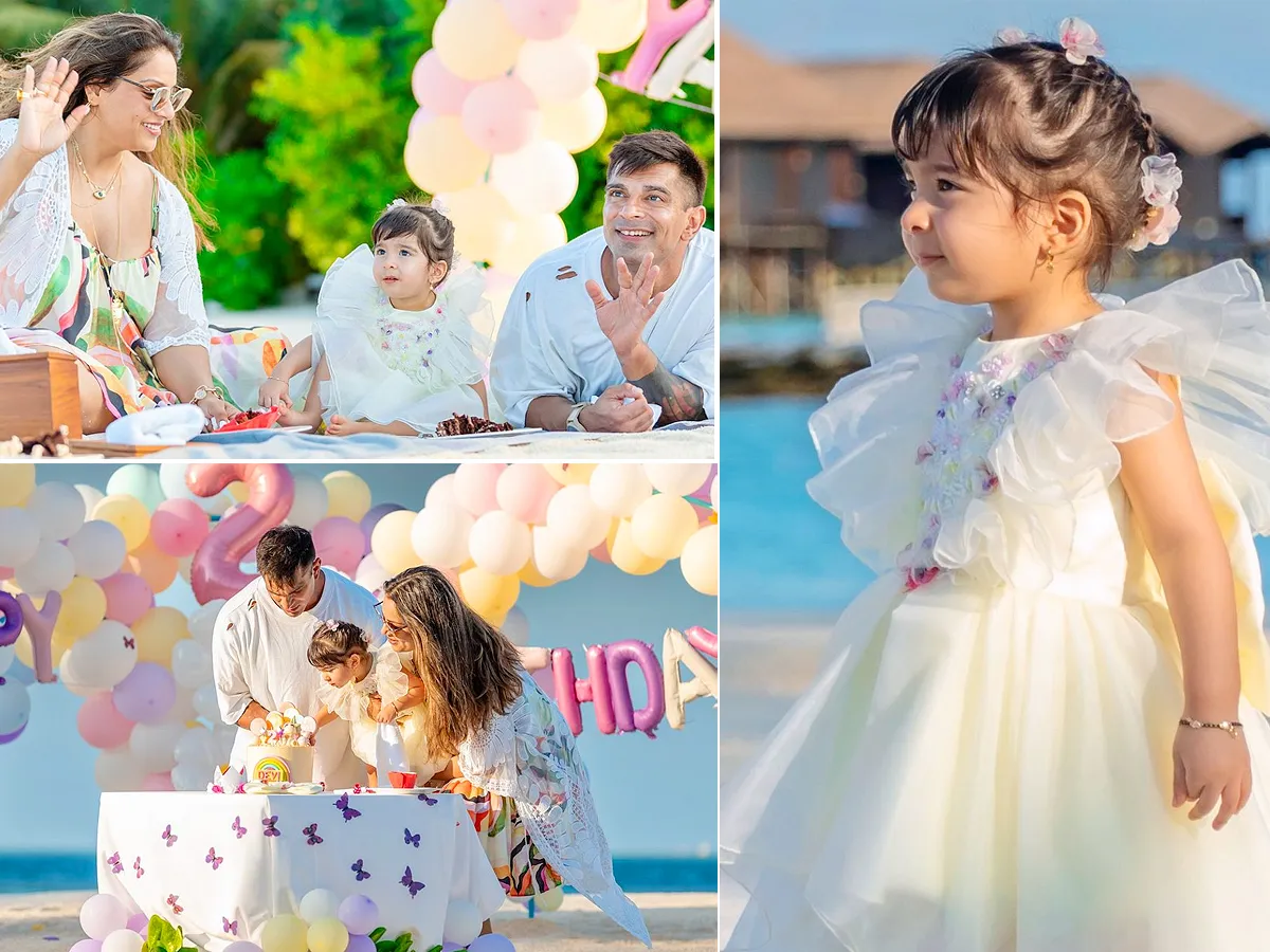 Actress Bipasha Basu Daughter Devi Birthday Photos