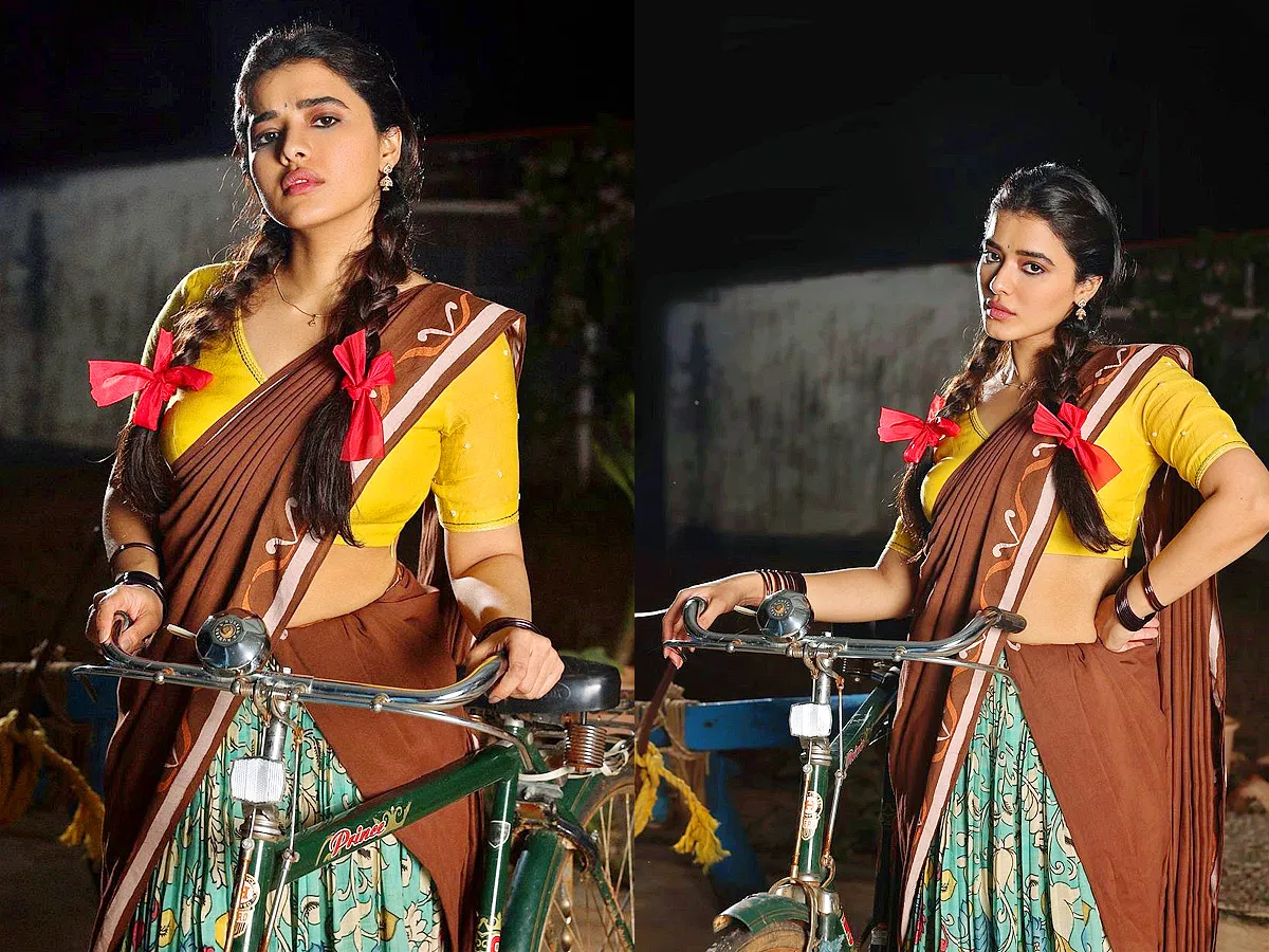 Ketika Sharma New Look On traditional South Indian village girl Photos 