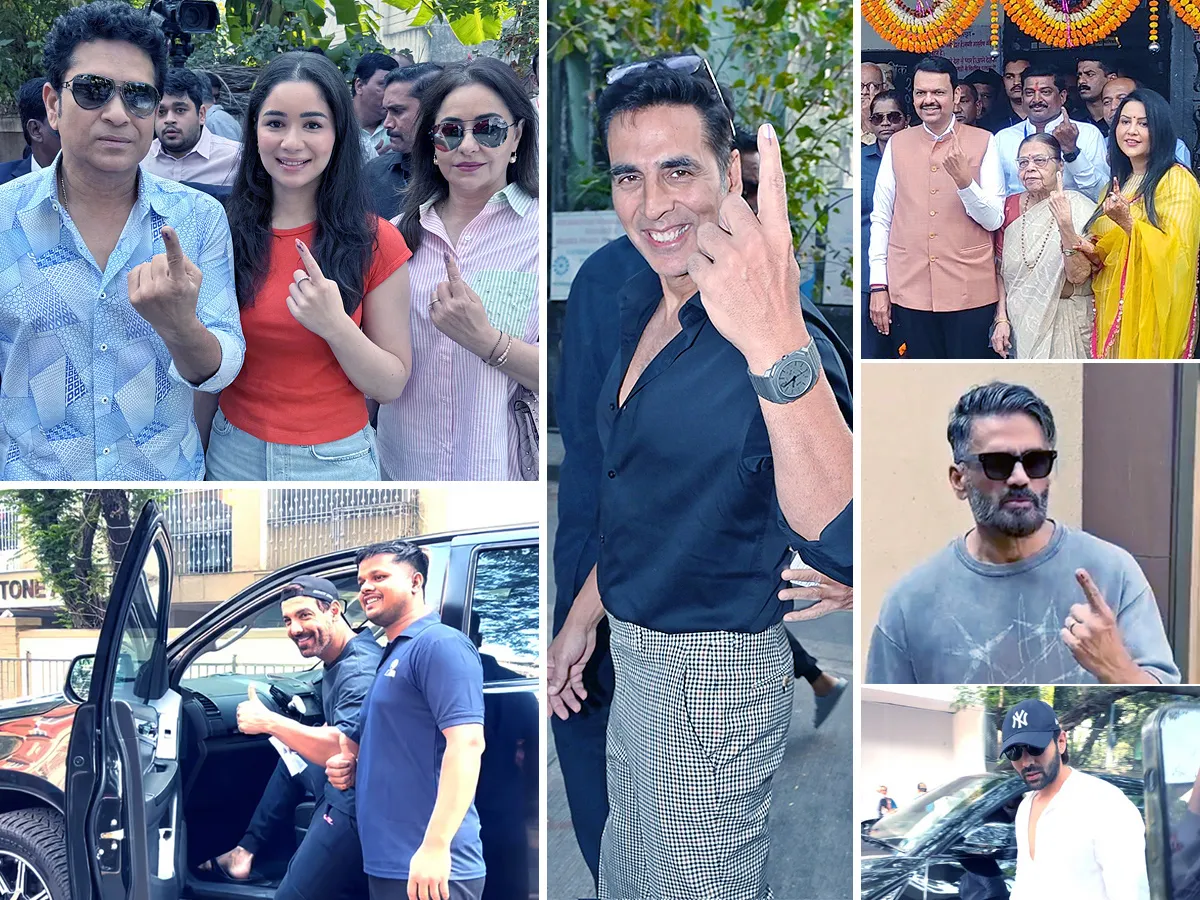 Photos Gallery Of Bollywood Celebrities Participate In Maharashtra Assembly Elections 2024