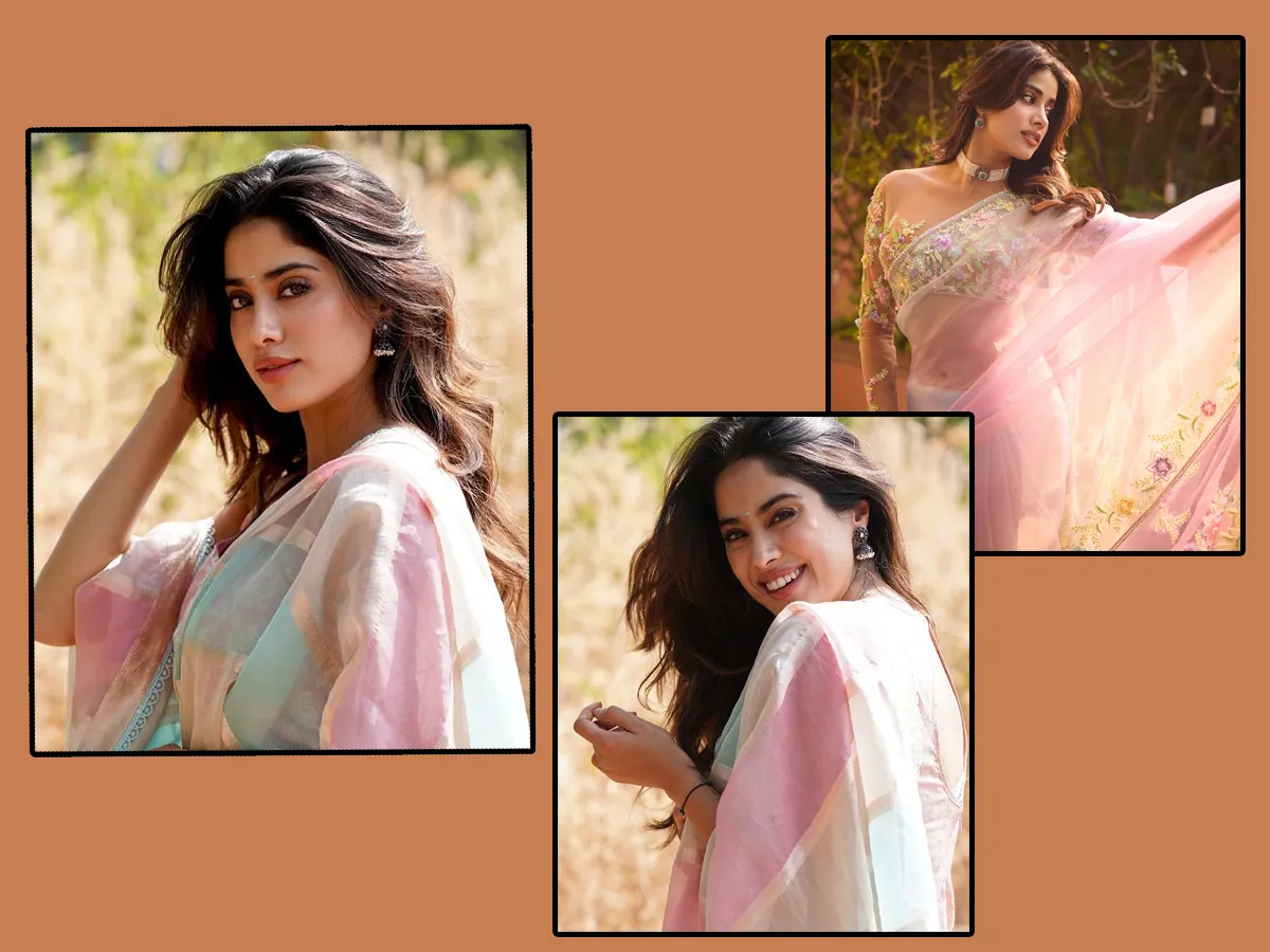 Devara beauty Janhvi kapoor looking like a angel in a saree