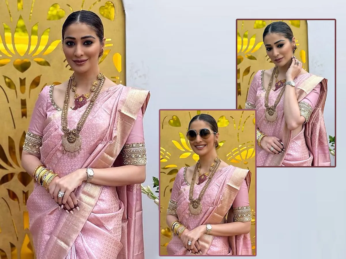 Rai Laxmi looks royal in a saree