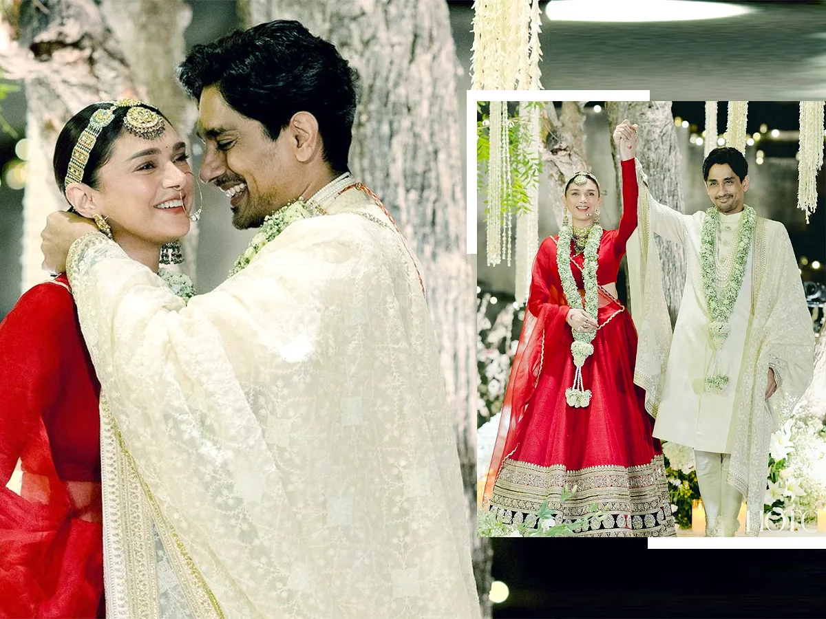 In Pics: Aditi Rao Hydari and Siddharth share pictures from their Indian wedding