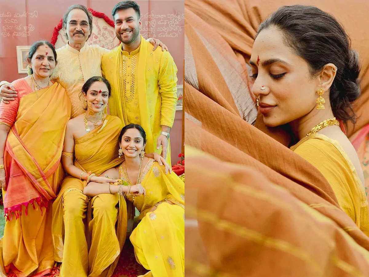 Sobhita  Dhulipala Shares haldi ceremony Photos On Social Media