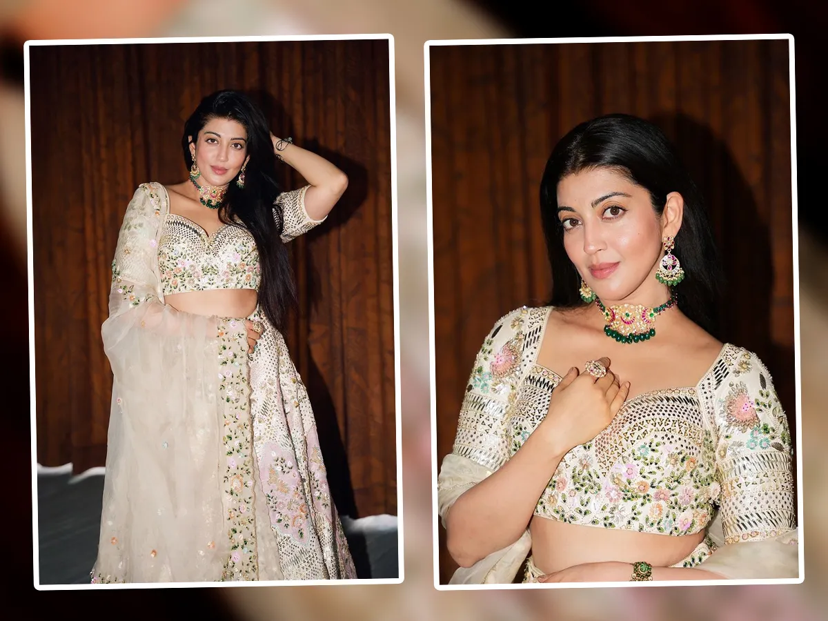 Tollywood Actress Pranitha Subhash Stunning Pose In Traditional Attire Photos Viral