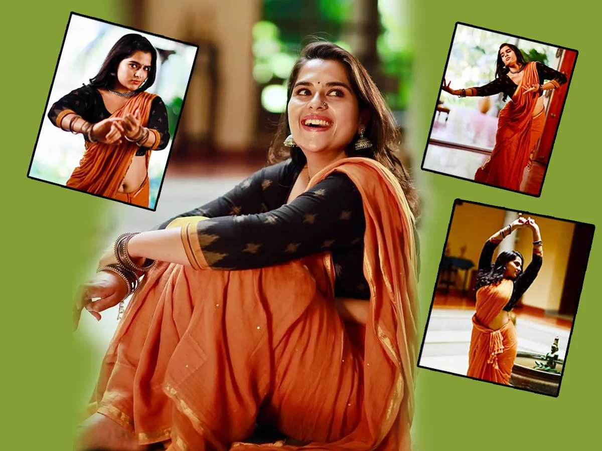 Balagam heroine Kavya kalyanram mesmarizing dance steps in saree