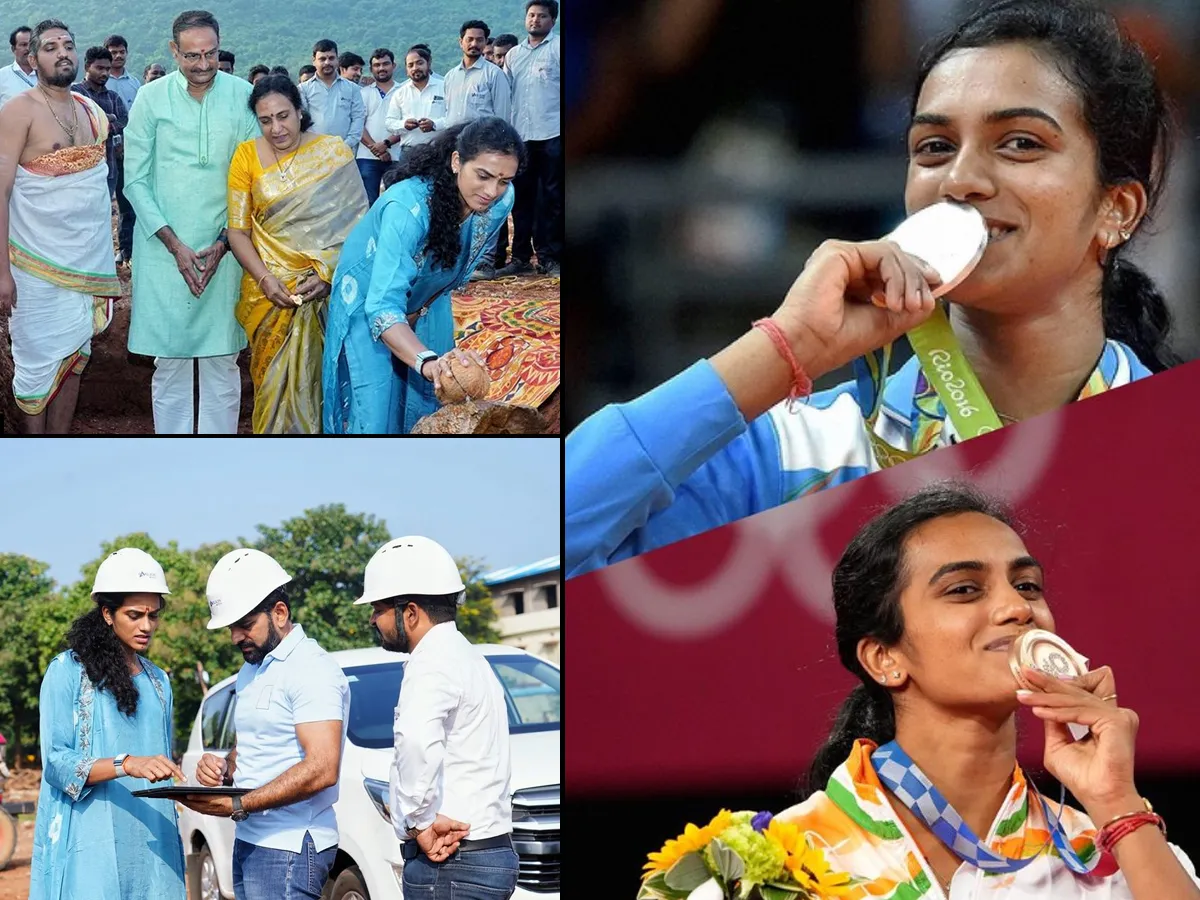 PV Sindhu started Puja for Badminton Academy in Visakhapatnam