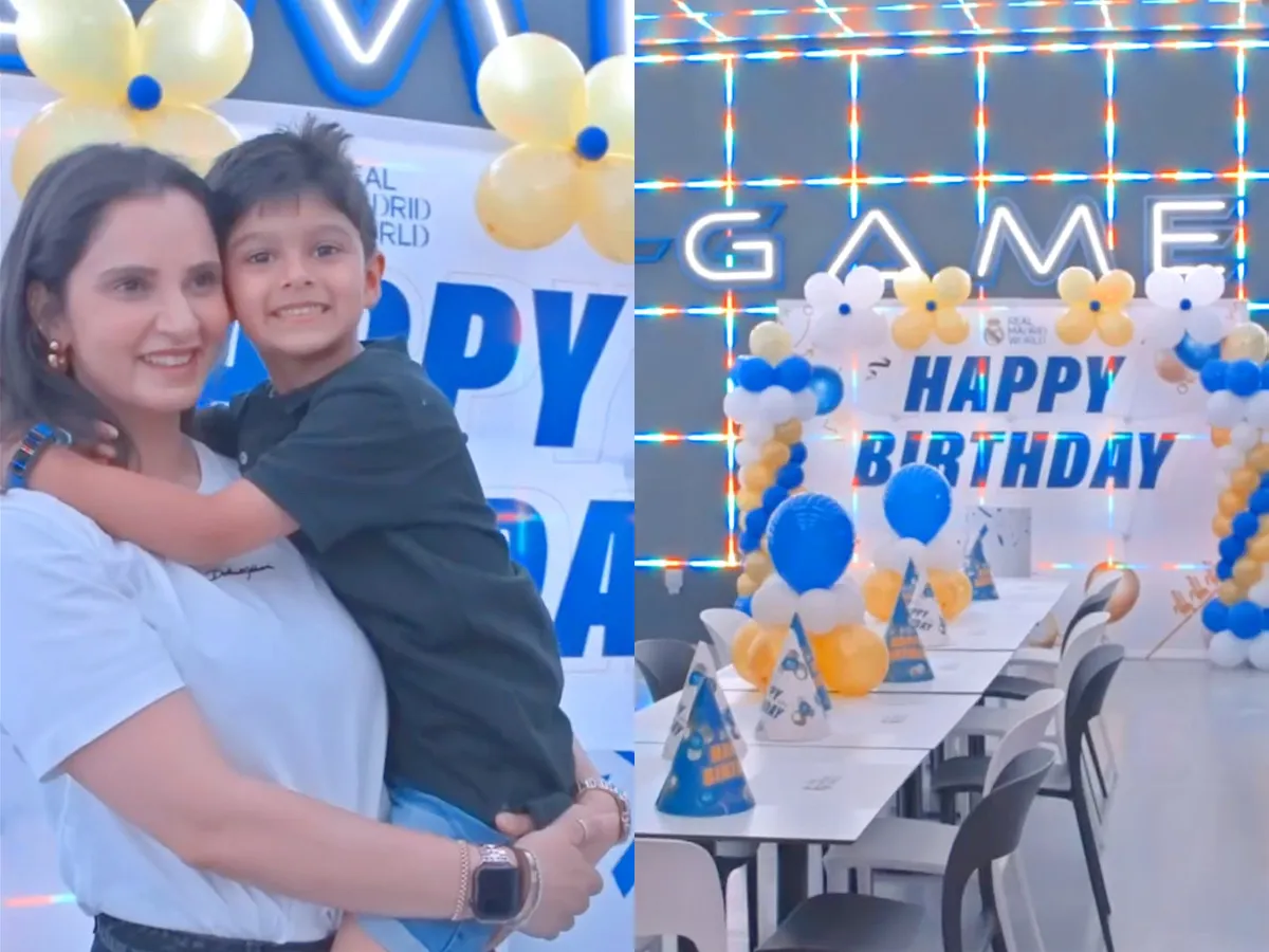 Sania Mirza Hosts Sons Football Themed Birthday Celebrations Photos