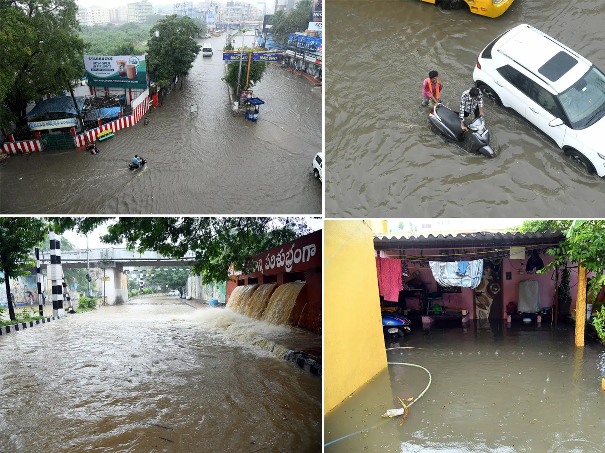 heavy rain in tirupati live updates photos goes viral