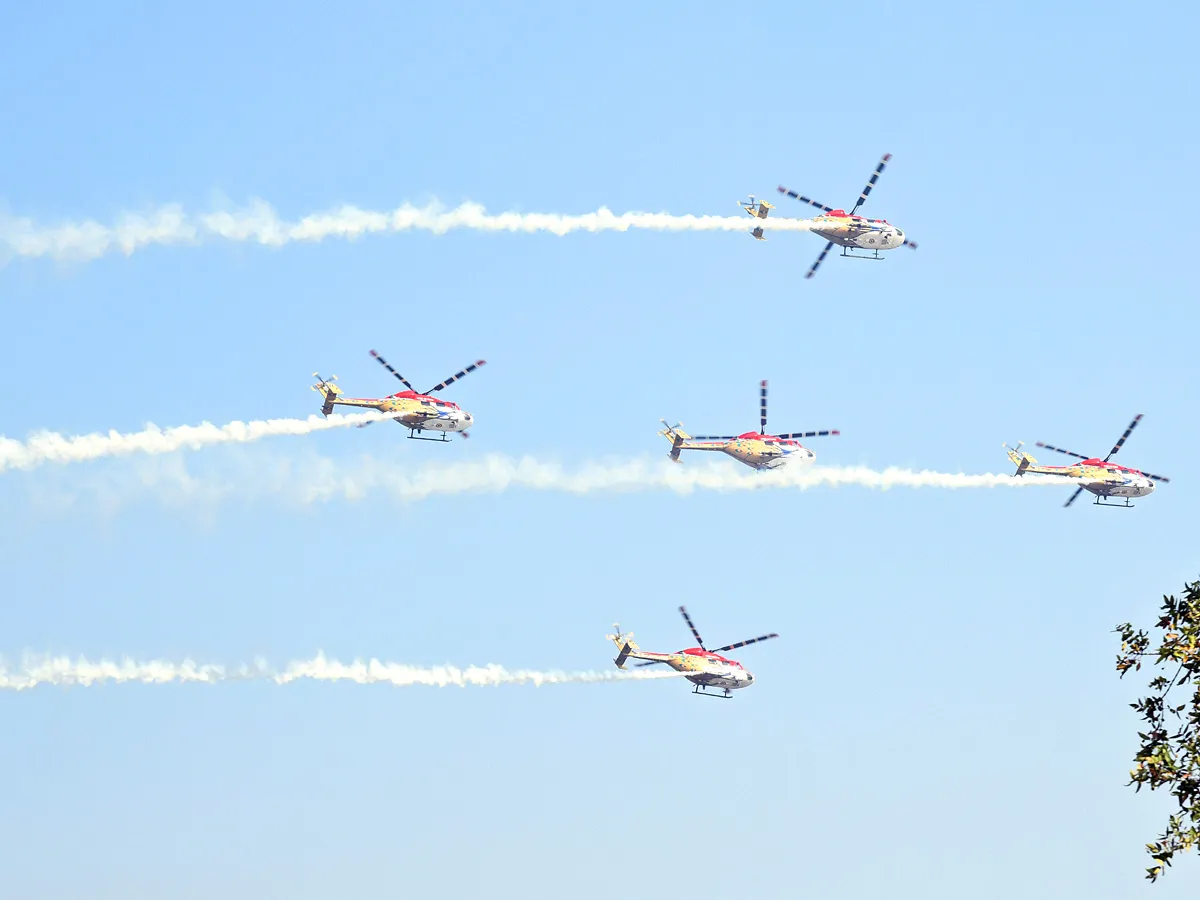 Glimpses of the air show during the occasion Combined Graduation Parade At Air Force Academy At Dundigal Photos