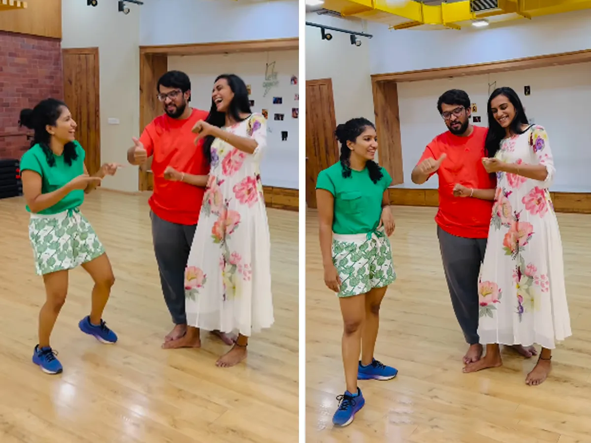 PV Sindhu dances with her fiance