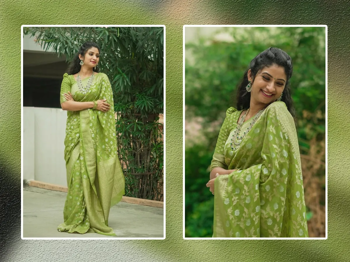 Serial Beauty Vishnu Priya Adorable Looks In Saree